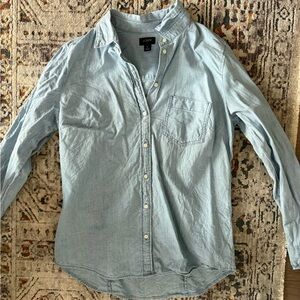 J. Crew Casual Light Blue Button Down Shirt